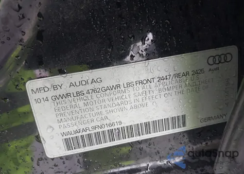 2015 Audi A4 2.0T Premium z USA, uszkodzony, nr VIN WAUAFAFL9FN016619